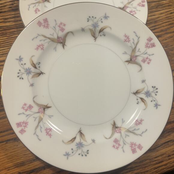 12 Vintage MEITO LUCILLE 6.5" Bread Plates 1960s Japan Floral PRISTINE EXCELLENT - Picture 8 of 16